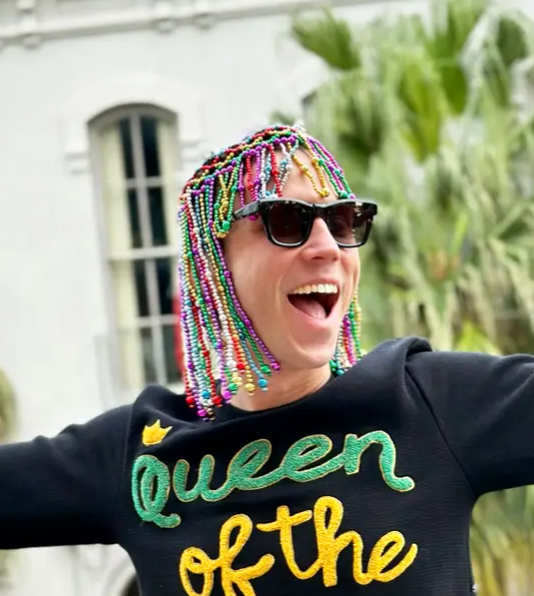 Mardi Gras Creations – wholesale Wig/hair piece – Cleopatra Beaded Wig3