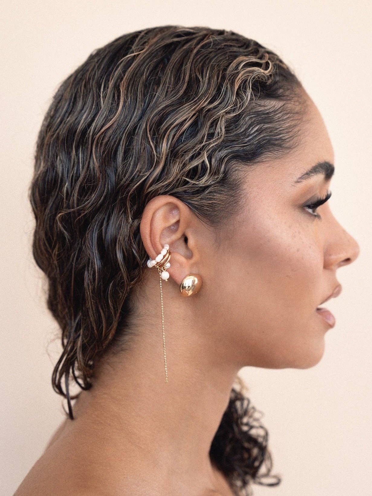 Wholesale Pearl Drama Ear Cuff Set for your store - Faire
