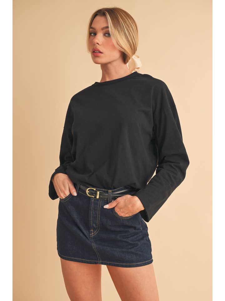 AEMI + CO - Wholesale Knit Top - Women's - 8438FN Billi Long Sleeve Top