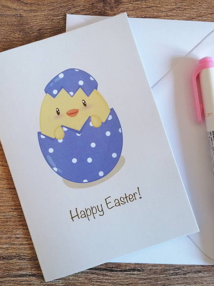 Chicken easter card, Chick in egg Cards, Holiday cards for wholesale by KimspirationCrafts