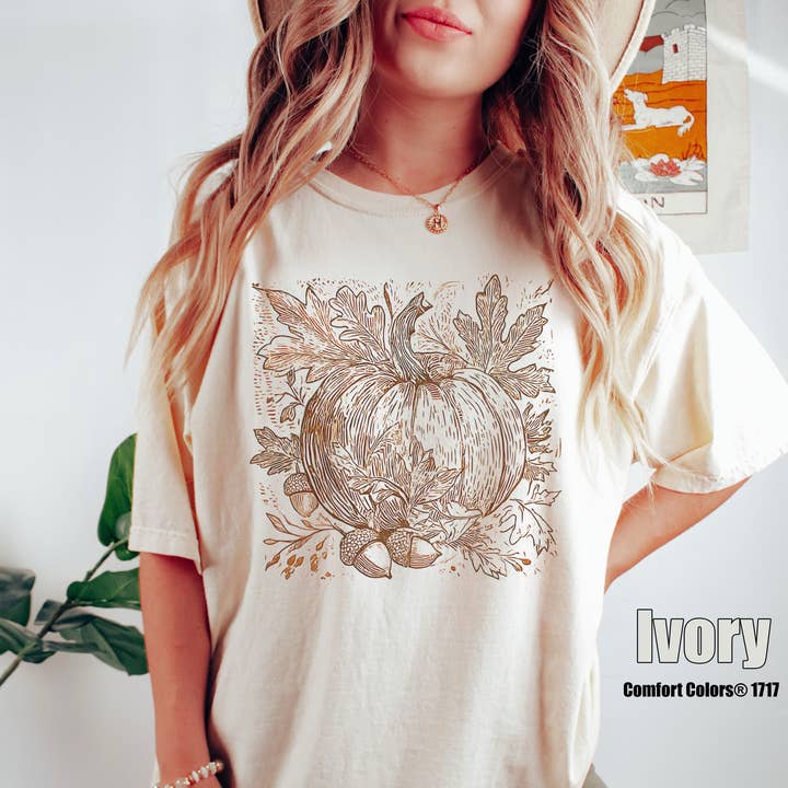 Camisola Boho de Abóbora Comfort Color, Suéter de Abóbora Outonal por atacado de Glaime