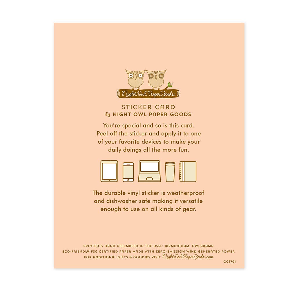 Night Owl Paper Goods – postal de agradecimento por atacado – Cartão de agradecimento com adesivo de café com leite1