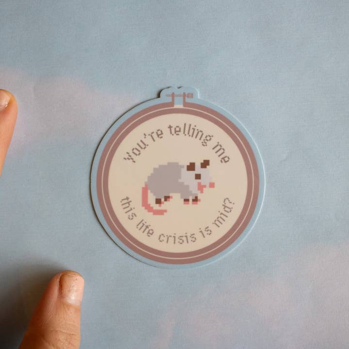 Doctor Scribble - Wholesale Sticker - Mid Life Crisis Possum Vinyl Sticker6