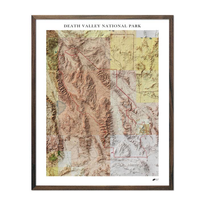 Death Valley Relief Map for wholesale by Muir Way