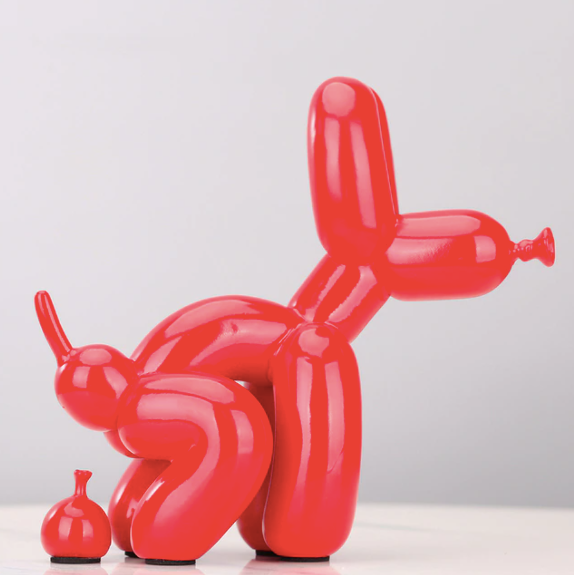 IVORE.GROUP (We cover All Import duty) - Wholesale Decorative Figurine - Poop Balloon Dog Statue2