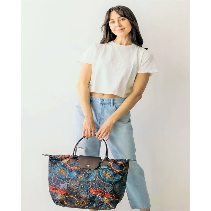 anbfashion - Wholesale Tote bag – Women's - TROPICAL/PAISLEY PRINT FOLDABLE TOTE BAG3