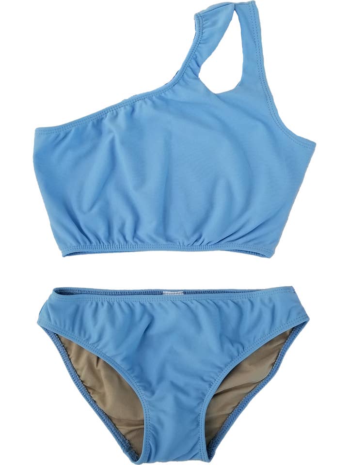 Cheryl Creations Kids - Wholesale Two Piece Swimsuit - Kids - Girl's Two Piece One Shoulder Bathing Suit9