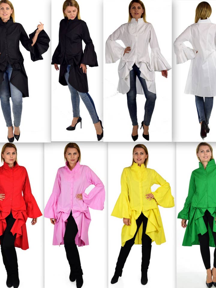 5051 Eco Cotton Artsy contemporary Shirt for wholesale by LINEN AND GAUZE