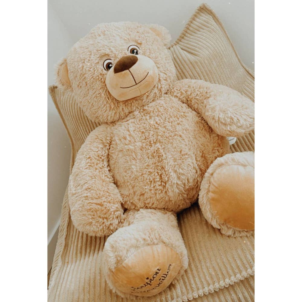 Pioupiou et Merveilles - Wholesale Stuffed/Plush Toy - Kids & Baby - Giant Plush Bear Augustin Beige 70cm - Made in France3