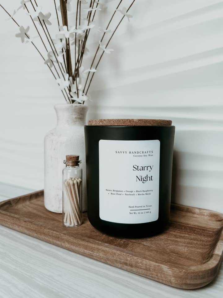 12oz Candle - Starry Night for wholesale by Savvy Handcrafts