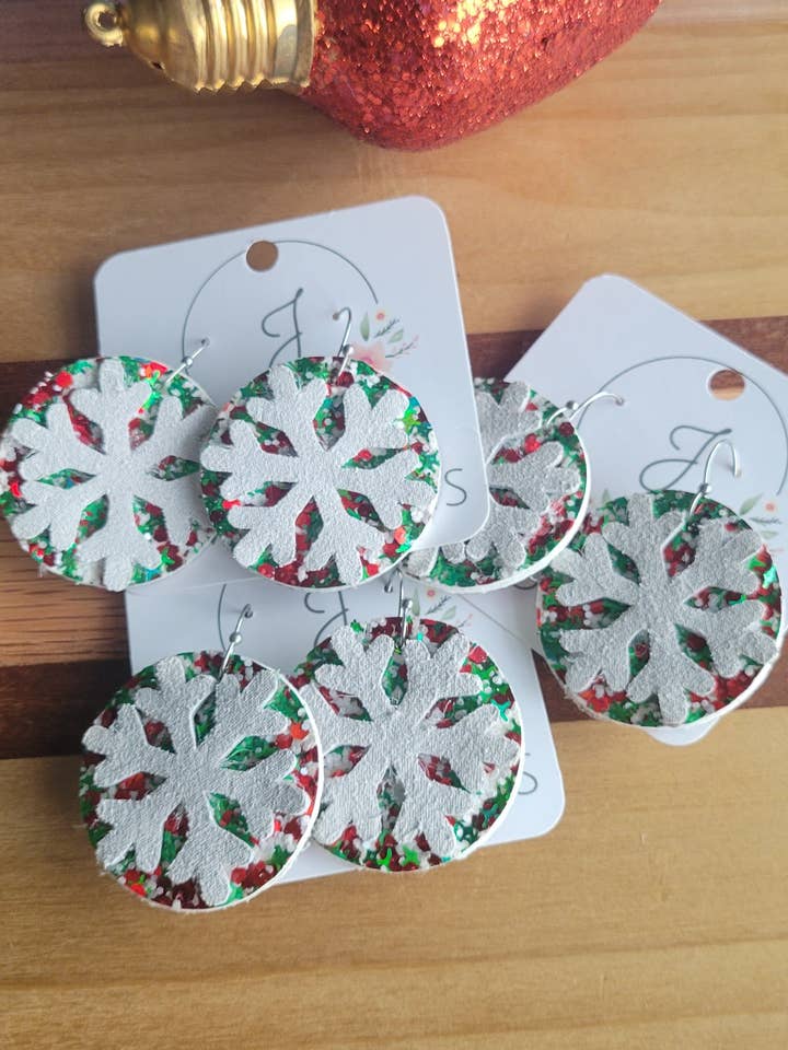 Snowflake Earrings for wholesale by JEMdesigns