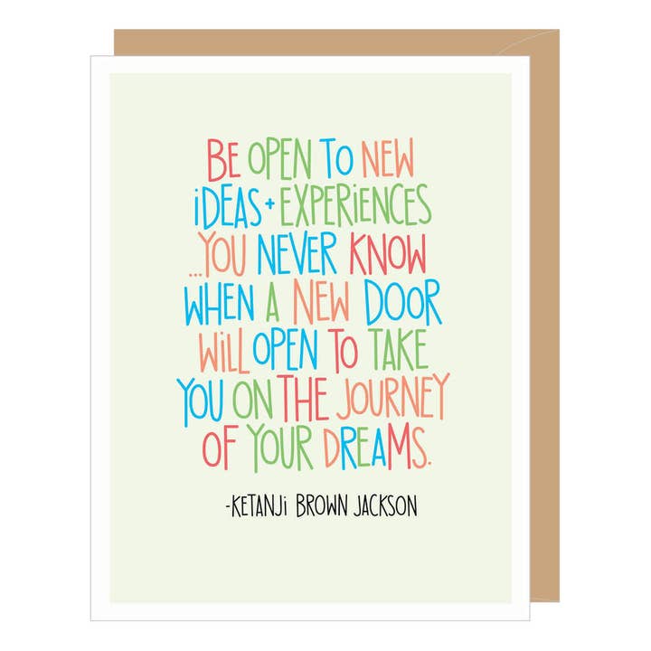 Apartment 2 Cards - Wholesale Encouragement Card - Ketanji Brown Jackson Journey Quote Card