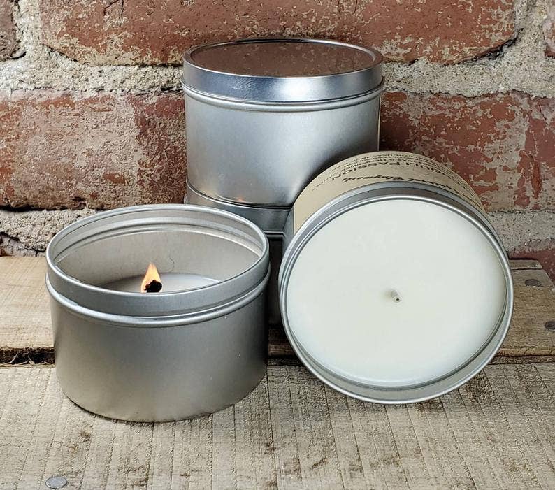 White Squirrel Clayworks - Wholesale Travel Candles - Rain Forest Scent Hand-Poured Soy Candle - 7oz1