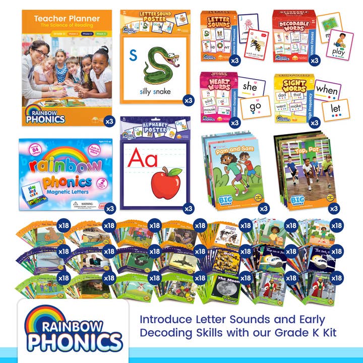 Rainbow Phonics School Kit K for wholesale by Junior Learning Inc.