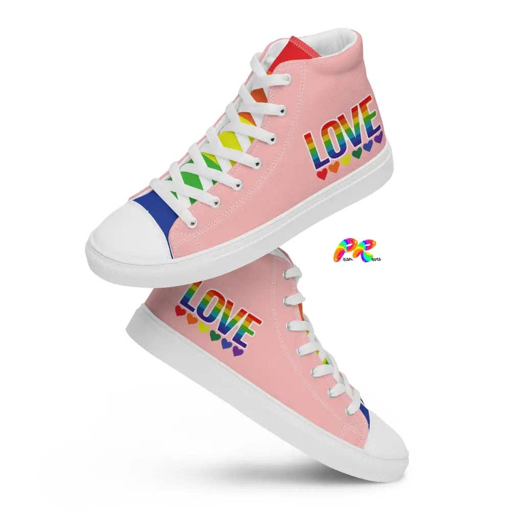 Prism Raves – Sapatilhas Casual - Homem por atacado – Sapatos de lona Pink Pride de Homem com Topo Alto2