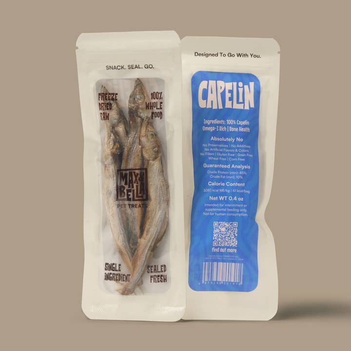Freeze-Dried Capelin - Mini Pack for wholesale by Max & Bella