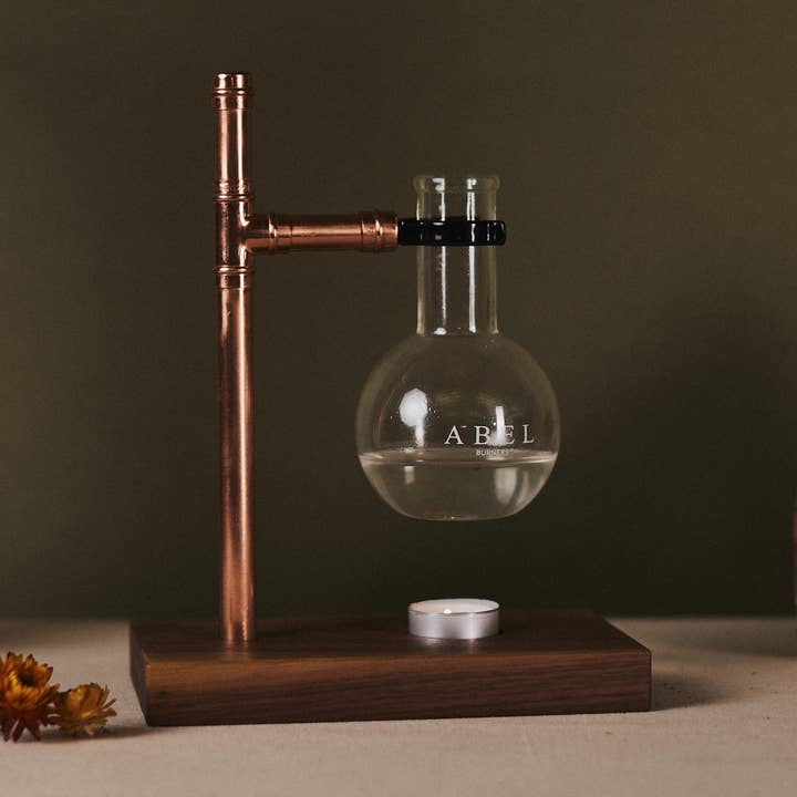 The Abel Burner - Walnut & Copper Essential Oils Diffuser for wholesale by Abel Burners