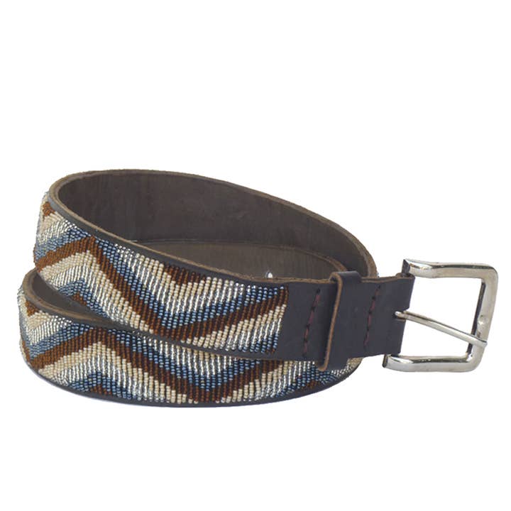 Zig Zag Brown Belt for wholesale by Global Girls