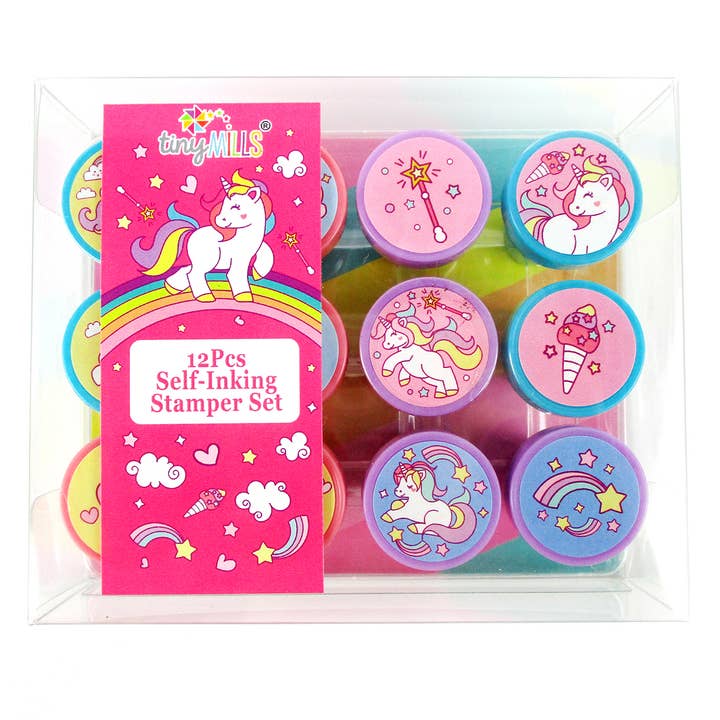 Tiny Mills - Venta al por mayor Sello de goma/decorativo - Niños y bebés - Kit de sellos de unicornio para niños
