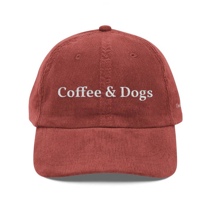 Cleo&Hooman - Wholesale Baseball Cap - Unisex - Coffee & Dogs Corduroy Cap (Limited Edition)8