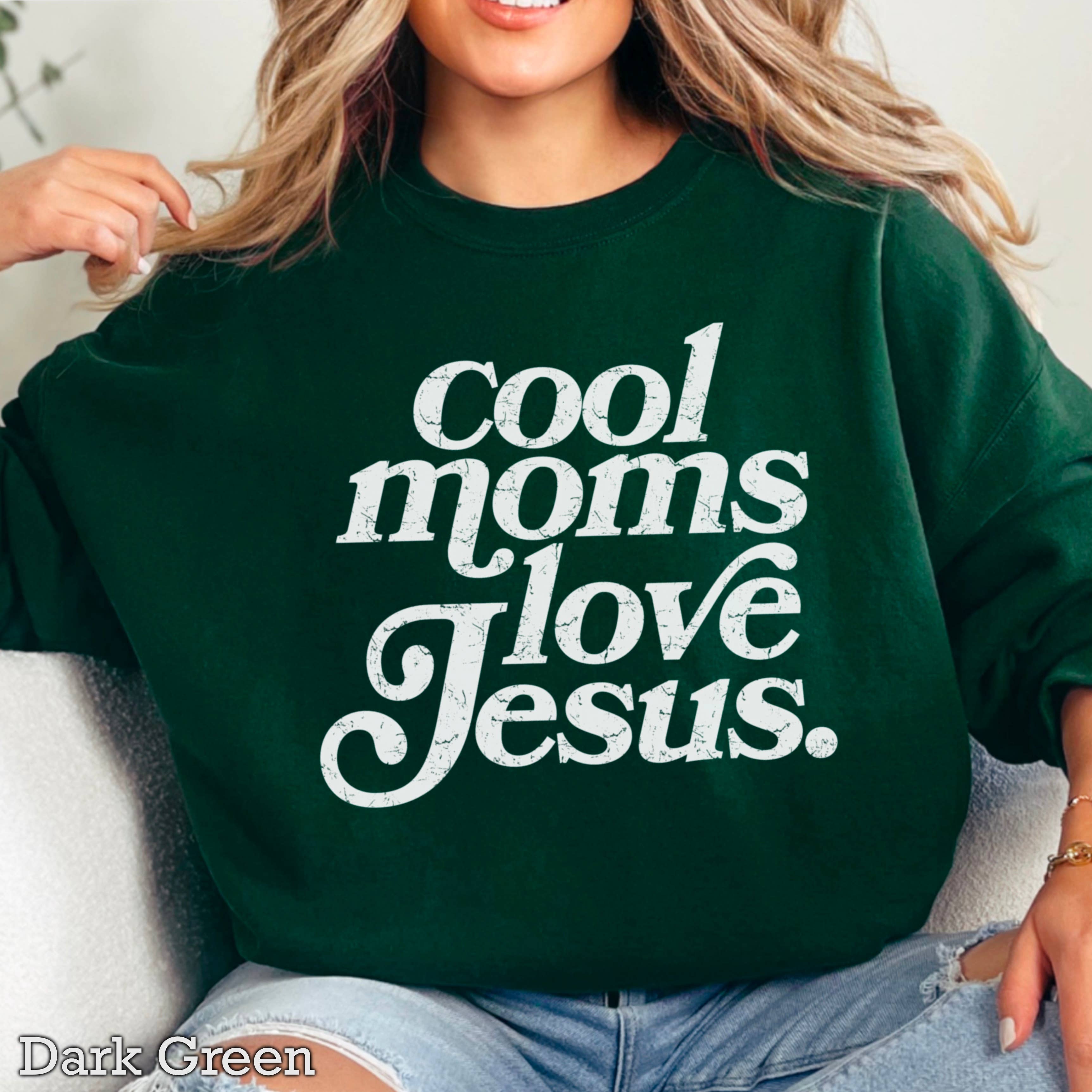 Shoppe SHC - Wholesale Graphic Sweatshirt - Women's - Cool Moms Love Jesus Christian Graphic Sweatshirt 10