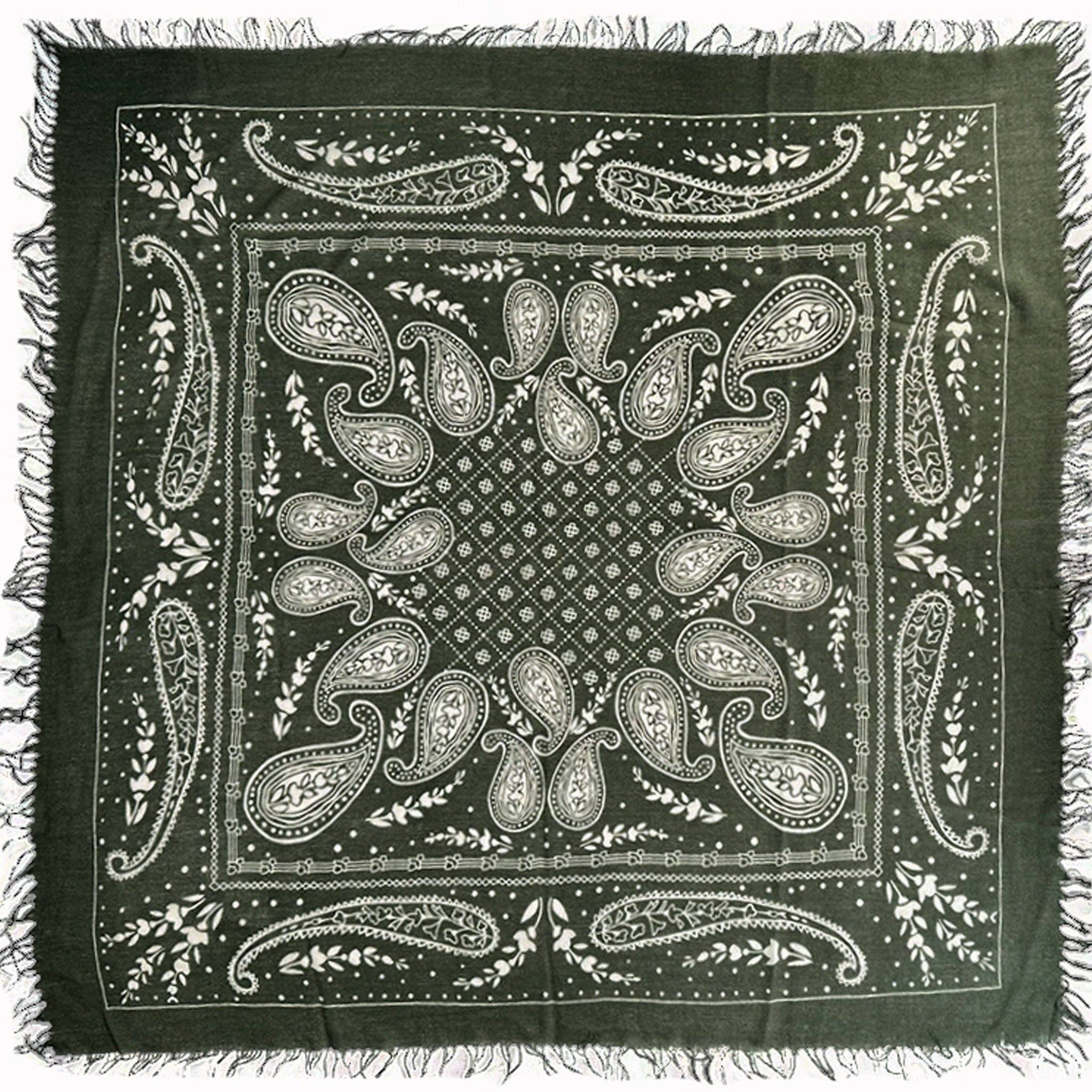 Blue Pacific - Vente Écharpe – femme - Écharpe en cachemire à motif paisley4