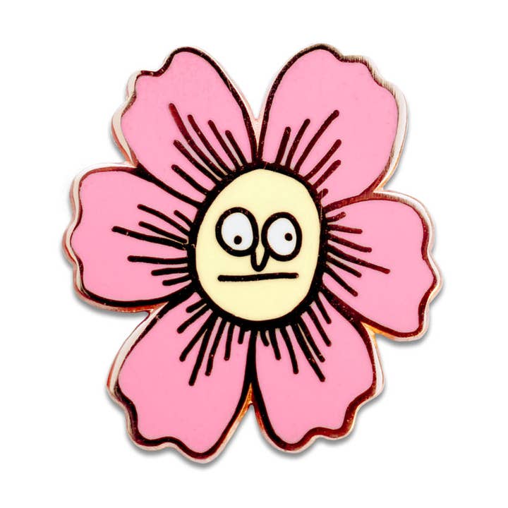 Spilla a forma di fiore Fleurdinand per la vendita all'ingrosso da parte di Frog & Toad Press