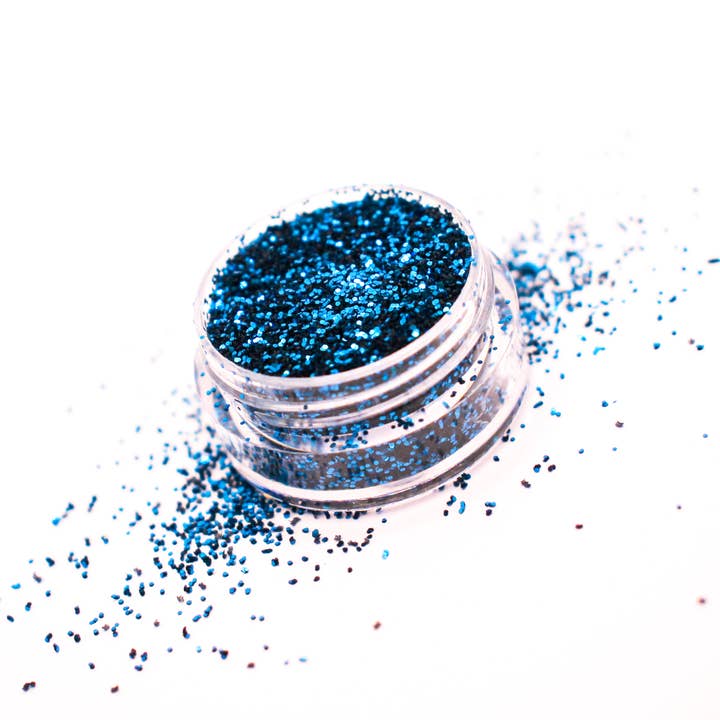Ocean Blue Fine Biodegradable Glitter - 5ml Pot for wholesale by Sparkle Town