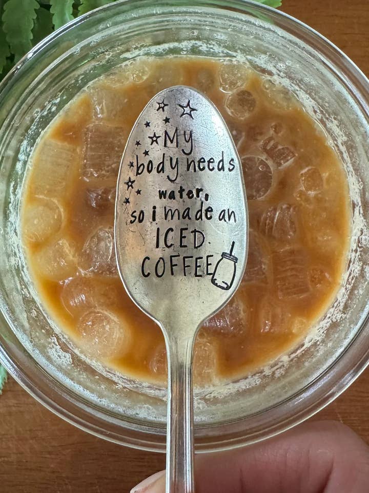 O Meu Corpo Precisa de Água, Por Isso Fiz Uma Colher Vintage de Café Gelado por atacado de The Sassy Barn
