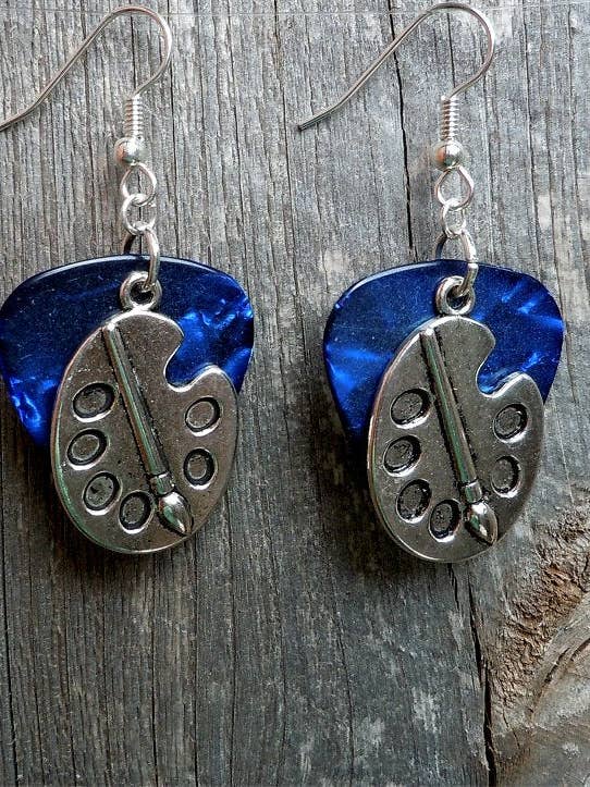 Artist's Palette Charm Earrings for wholesale by Simply Raevyn