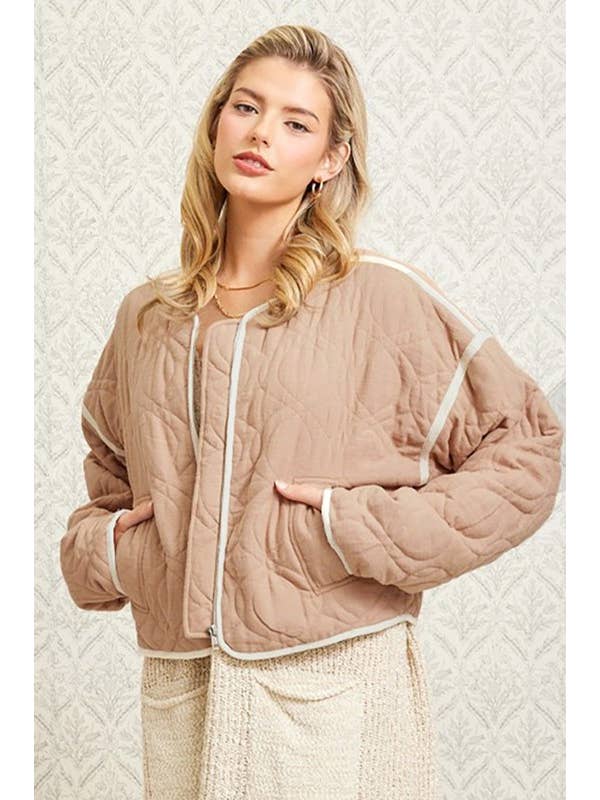 ILLA ILLA - Wholesale Jacket – Women's - Quilted Contrast Binding Jacket8