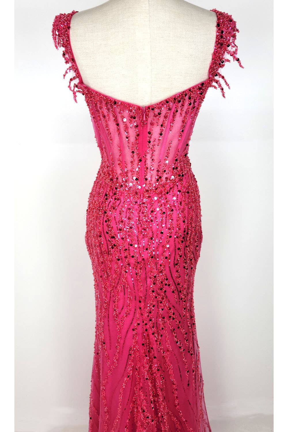 Chicas - Wholesale Gown - Women's - Off the Shoulder Sequin and Bead Long Dress C33171