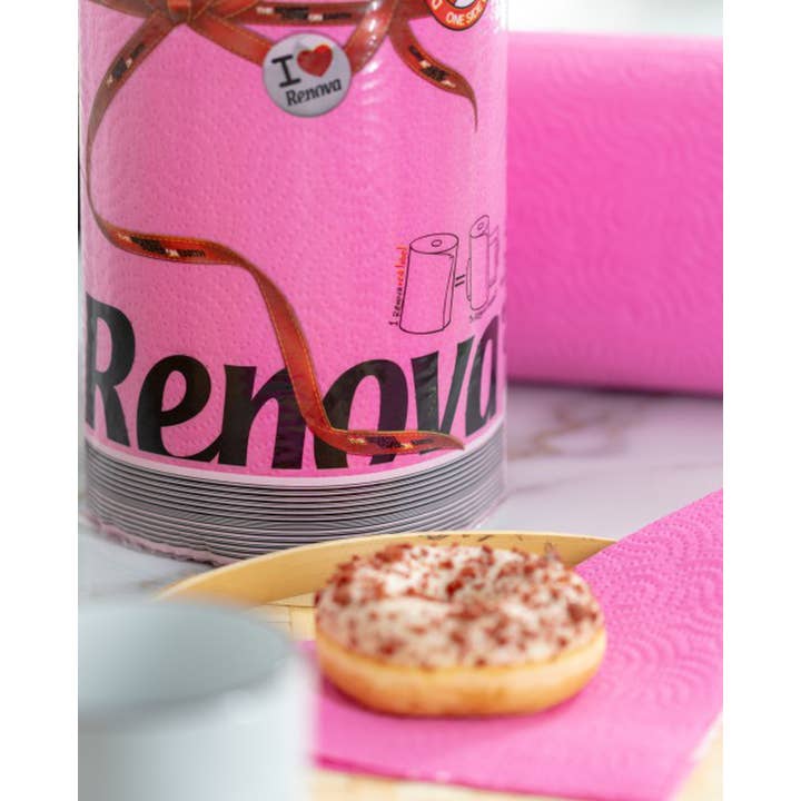 Renova - Wholesale Paper Towels - Paper Towel Renova Red Label 1Roll Pink5