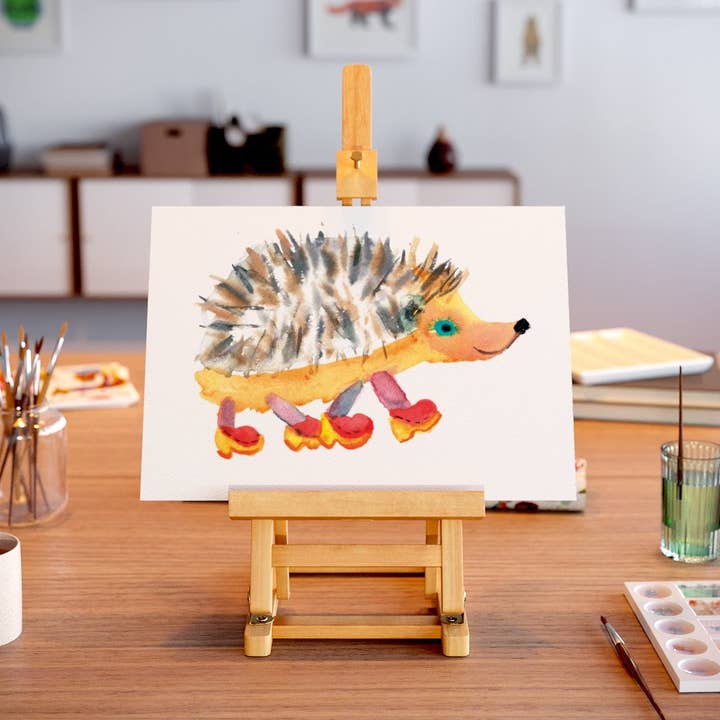 Un erizo en zuecos Giclée Print para venta al por mayor de Rosie Webb illustrations