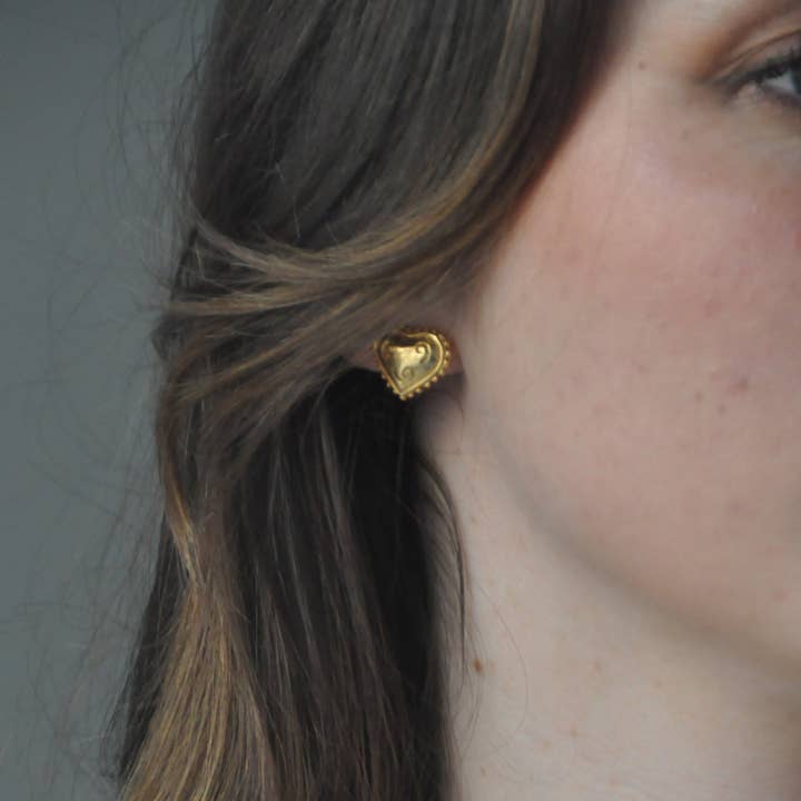 Persea Jewelry - Wholesale Stud/Post Earrings - Pendientes Ma Moitié Oro1