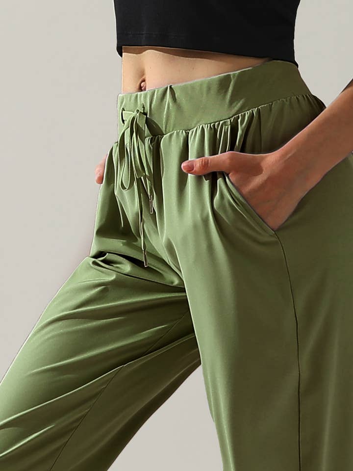 NINEXIS - Wholesale Pants - Women's - CWBLP423_Elastic Band Waist With Side Pocket Pants42