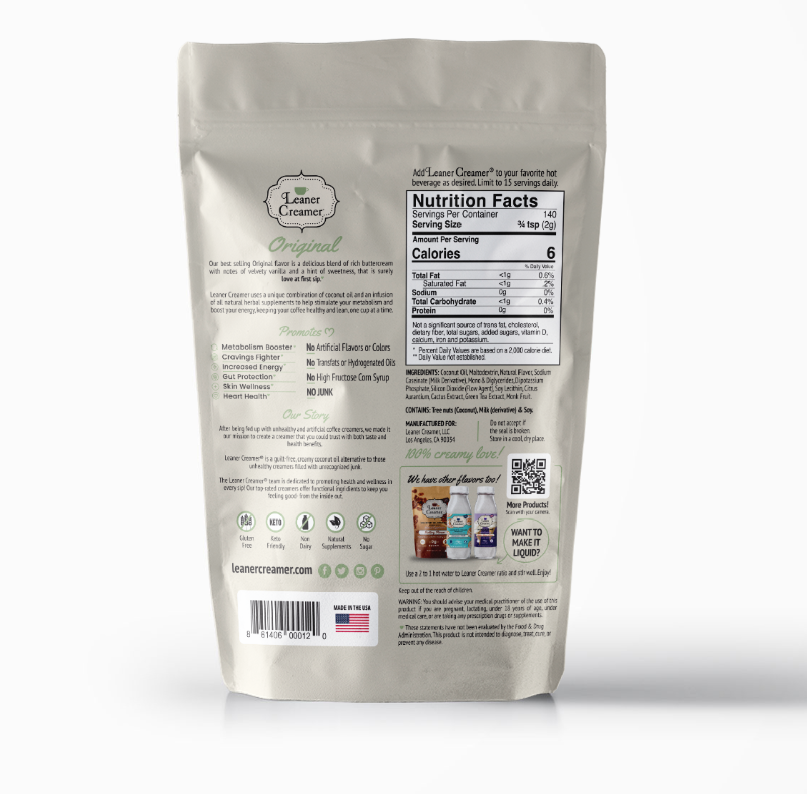 Leaner Creamer - Vente Crèmes à café  - Crème à café originale1