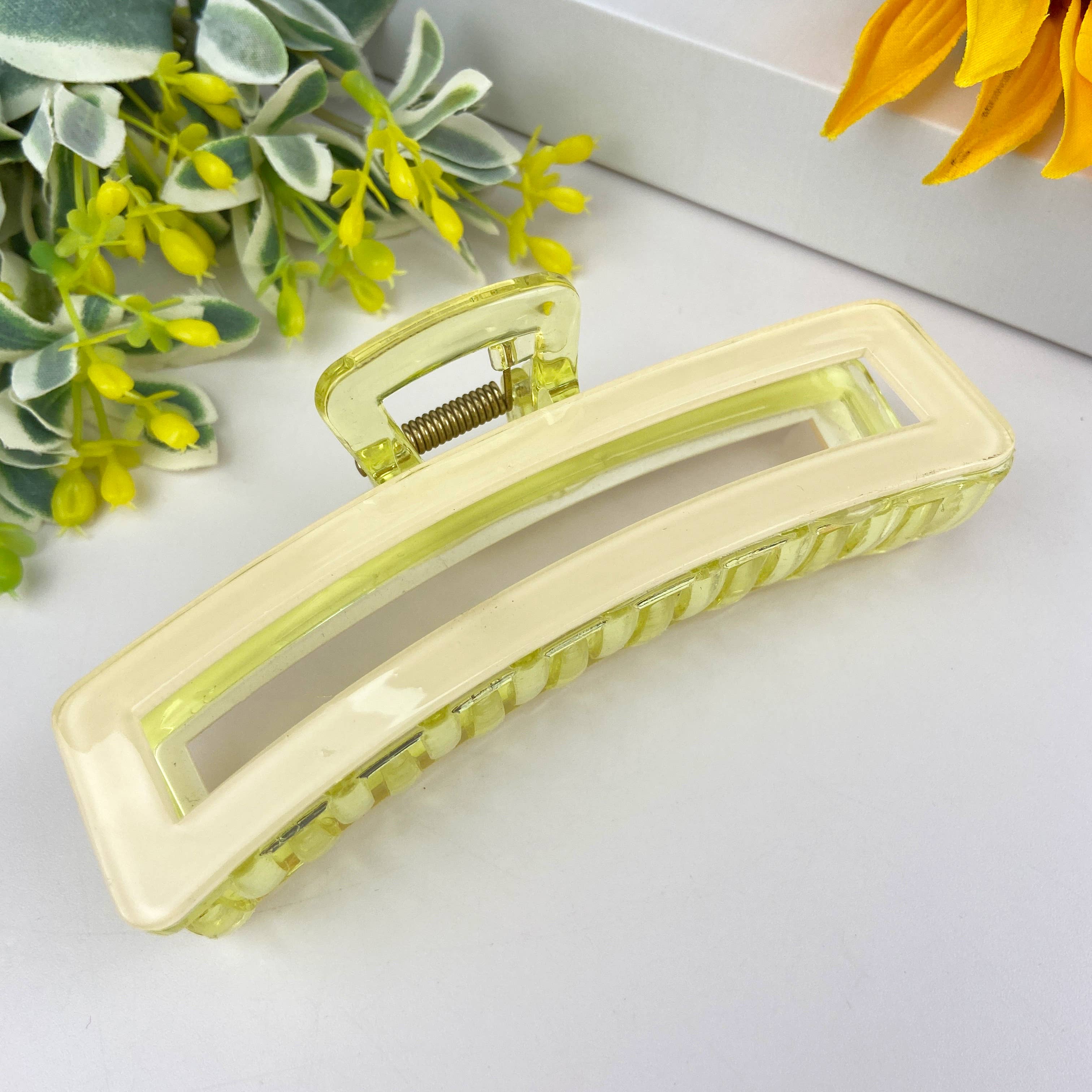 mildstyles - Wholesale Hair Clip - Women's - 4.4" Rectangular Colorful Hair Claw Clip13
