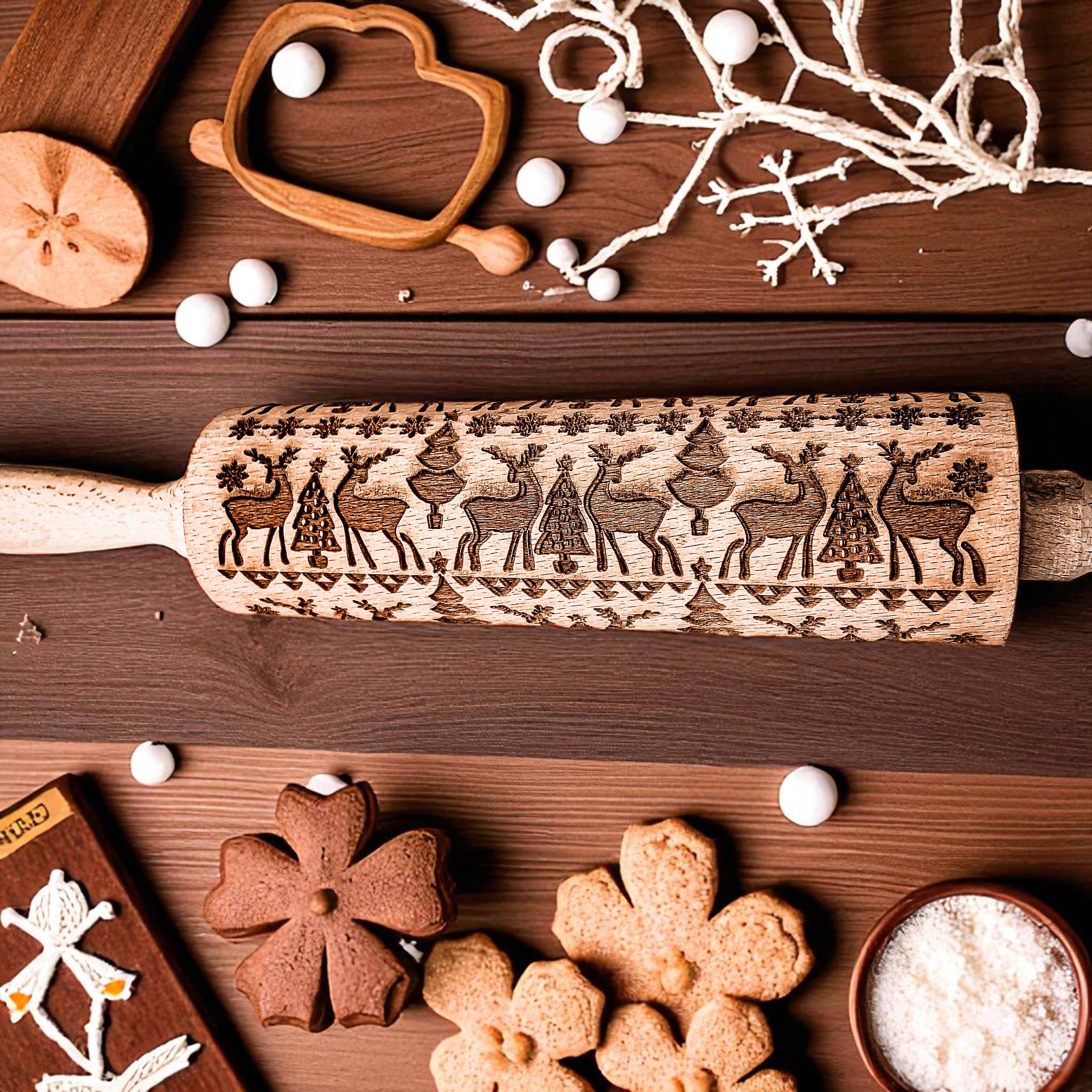 Gia Roma - Wholesale Rolling Pin - Christmas Cookie Cutter Baking Gift Set Wooden Rolling Pins 28