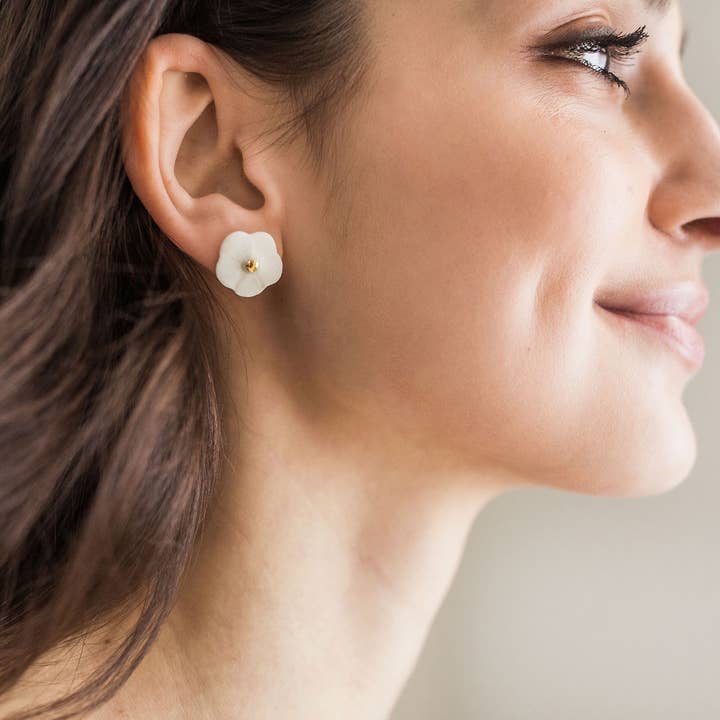 Jenna Vanden Brink Ceramics - Wholesale Knopjes/oorstekers - Bloem studs18