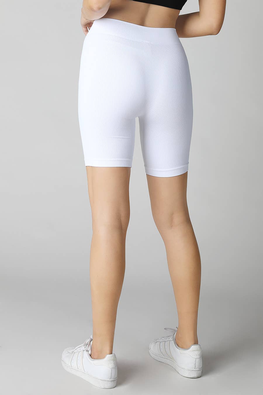 NIKIBIKI – Calções atléticos – Mulher por atacado – NB7545 - Shorts de motociclista com nervuras2