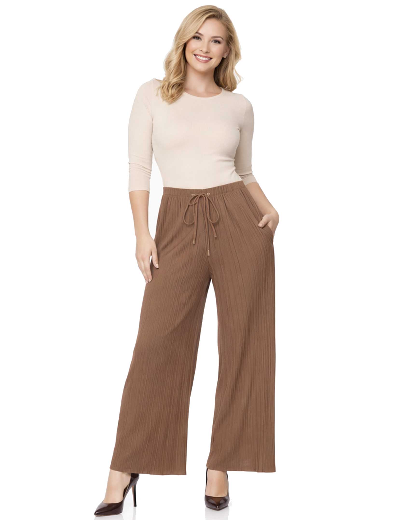 The Magic Scarf Company - Wholesale Pants - Women's - 902T - Pleated (No Hem) Twill Pants14
