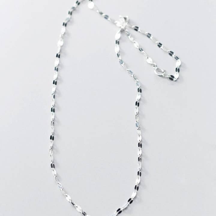 Haengseongworkshop - Vente Collier maille et chaîne - Collier en acier chirurgical en grains de café 15/16/17/18/19/20 pouces avec anneau à ressort4