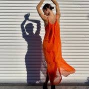 Gigi Moda - Wholesale Dress - Women's - Silk Spaghetti Maxi Dress30