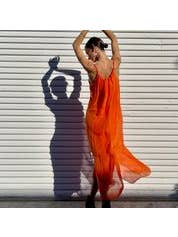 Gigi Moda - Wholesale Dress - Women's - Silk Spaghetti Maxi Dress30