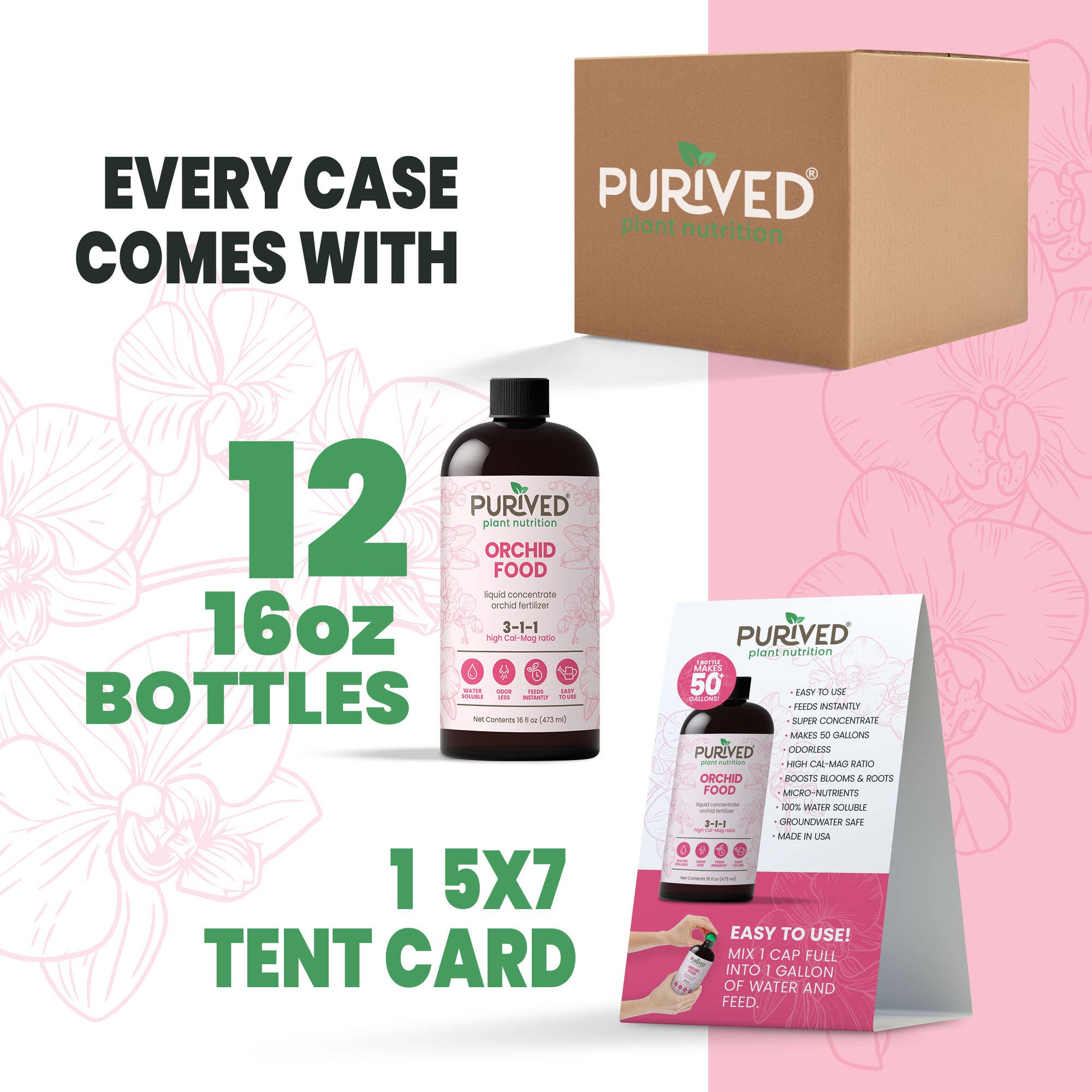 Purived - Wholesale Fertilizer - Purived Orchid Food – 16fl oz of Concentrated Fertilizer6