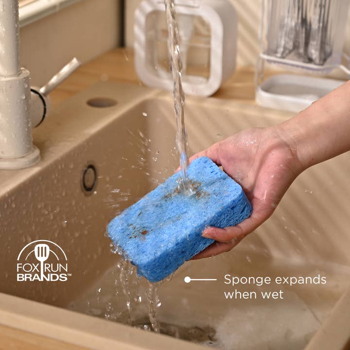 Fox Run Brands - Vente Éponges de nettoyage - Éponges à vaisselle bleues Fox Run, ensemble de 12 éponges de cuisine4