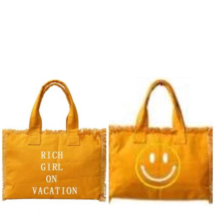 RICH GIRL ON VACATION TOTE for wholesale by rich girl on vacation