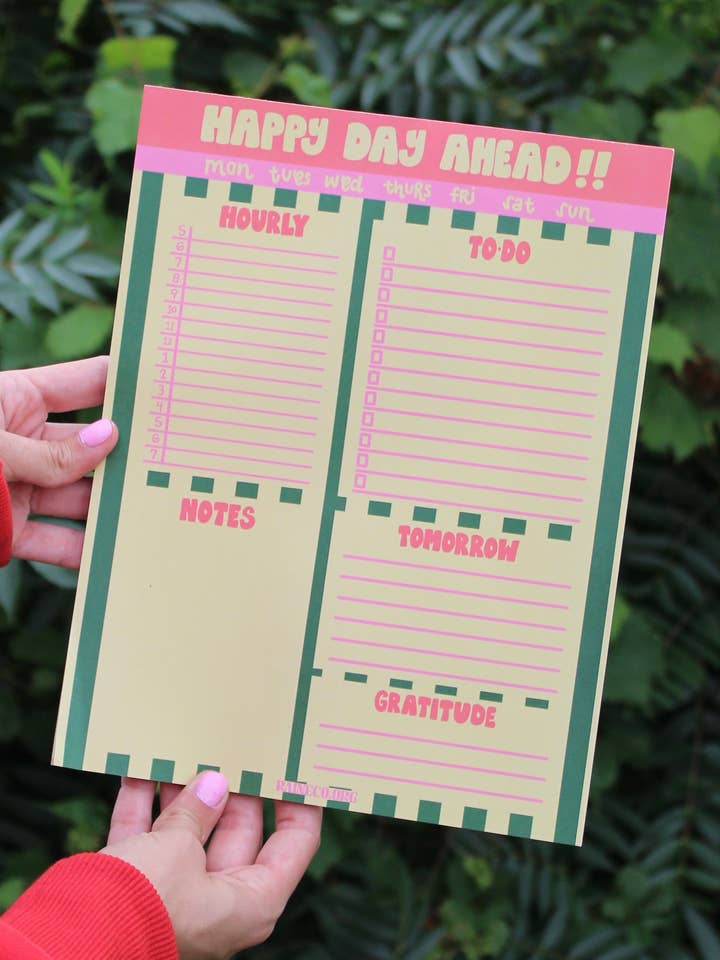 Happy Day Ahead Jumbo Notepad for wholesale by Raine Company