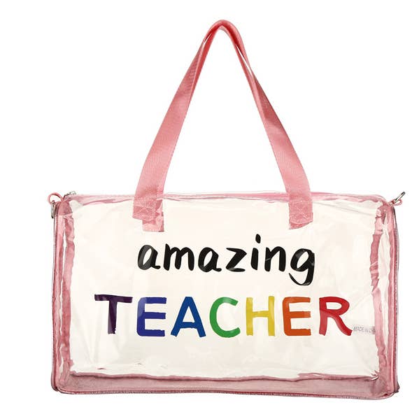 Borsa Trasparente da Donna AMAZING TEACHER per la vendita all'ingrosso da parte di Nima Accessories Inc